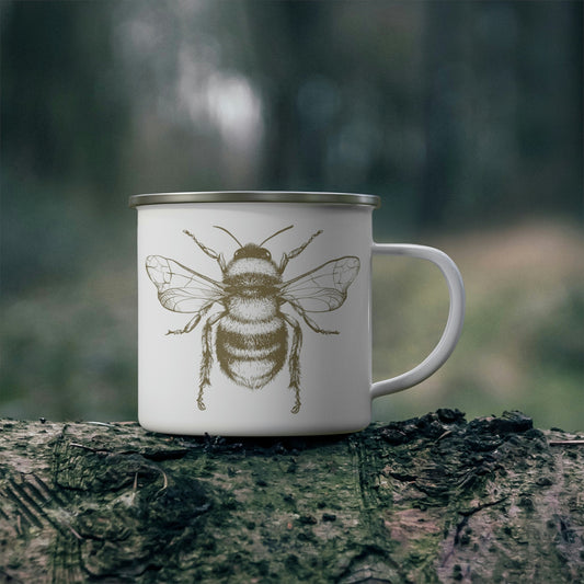 ENAMEL BEE KEEPING MUG