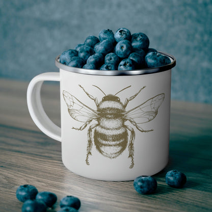 ENAMEL BEE KEEPING MUG